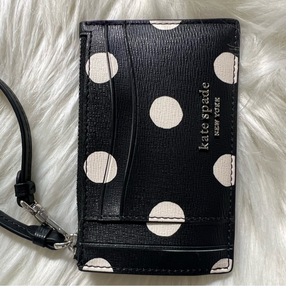 Kate Spade Polka Dot Morgan Zip Wristlet Cardholder - Picture 6 of 7